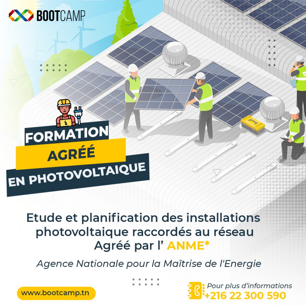 Etude et planification des installations photovoltaïque raccordés au réseau agréé par l'ANME