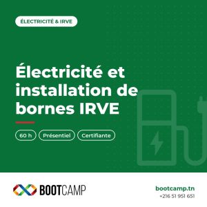 Formation Formation électricité et installation des bornes de recharge pour voitures électriques chez BOOTCAMP, centre de formation à Tunis