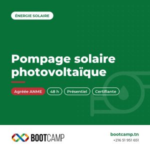 Formation installateur de systèmes de pompage photovoltaïque – agréée ANME